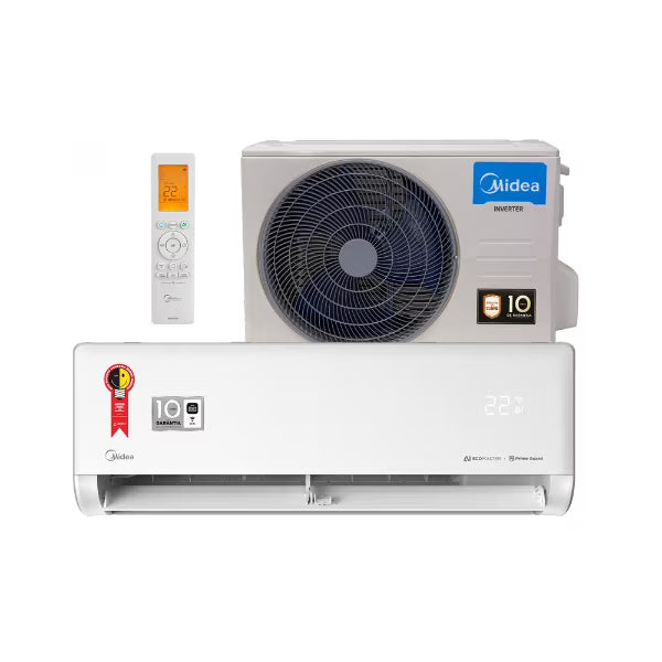 Ar-Condicionado Split Inverter 9000 BTUs Midea AI Ecomaster High Wall Só Frio 42EZVCA09M5/38EZVCA09M5 220V